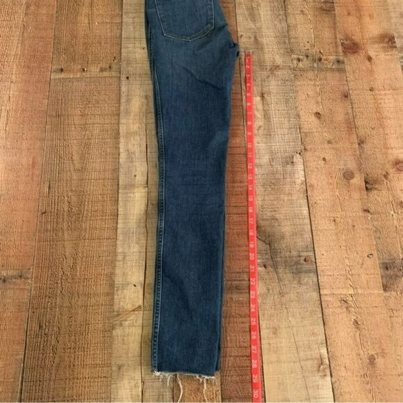 madewell womens size 23 button fly cropped raw hem mom denim skinny jeans - Picture 4 of 12